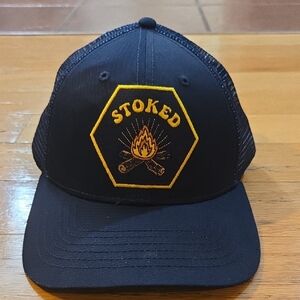 Sun and Stons Stoked Trucker Snapback Mesh Hat Cap Navy Blue And Yellow